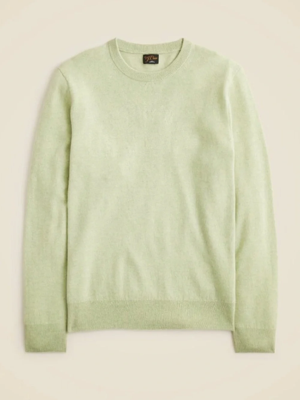 J crew heather pistachio Cashmere crewneck sweater